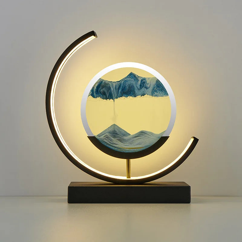 Customizable 2024 LED 3D Sand Hourglass Decoration