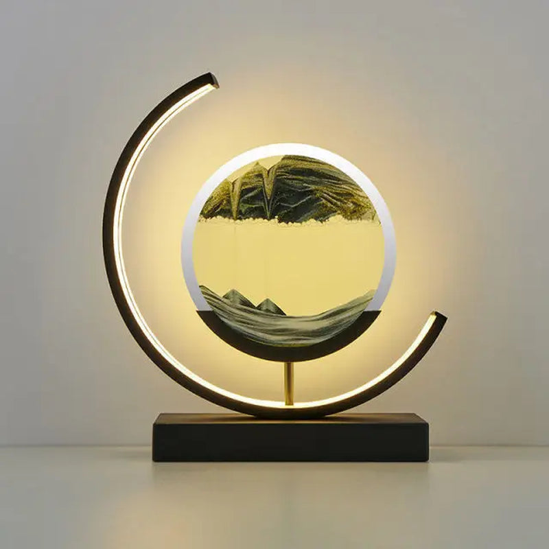 Customizable 2024 LED 3D Sand Hourglass Decoration